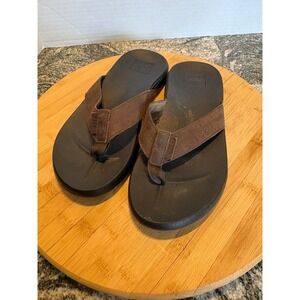 Reef Fanning Mens Flip Flops Brown Thong Sandals Beach Shoes